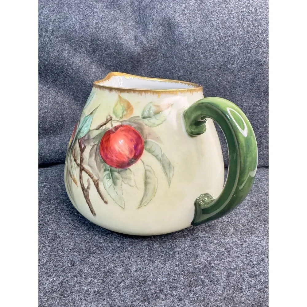 Antique Tressemanes & Vogt (T&V) Limoges France Porcelain Cider Pitcher A.A.R